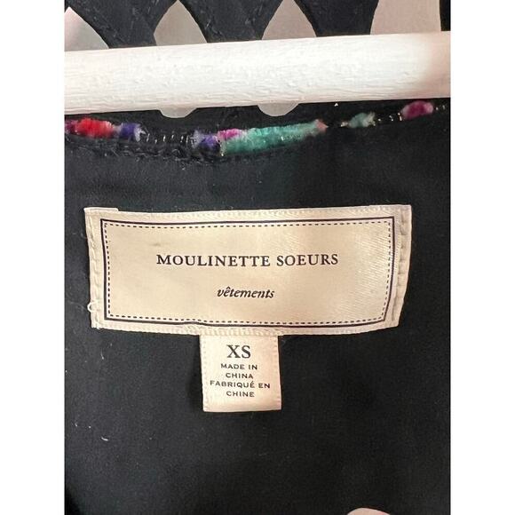 Moulinette Soeurs Linnea Burnout Velvet Metallic Mini Swing Dress Multi Women XS - Picture 6 of 10